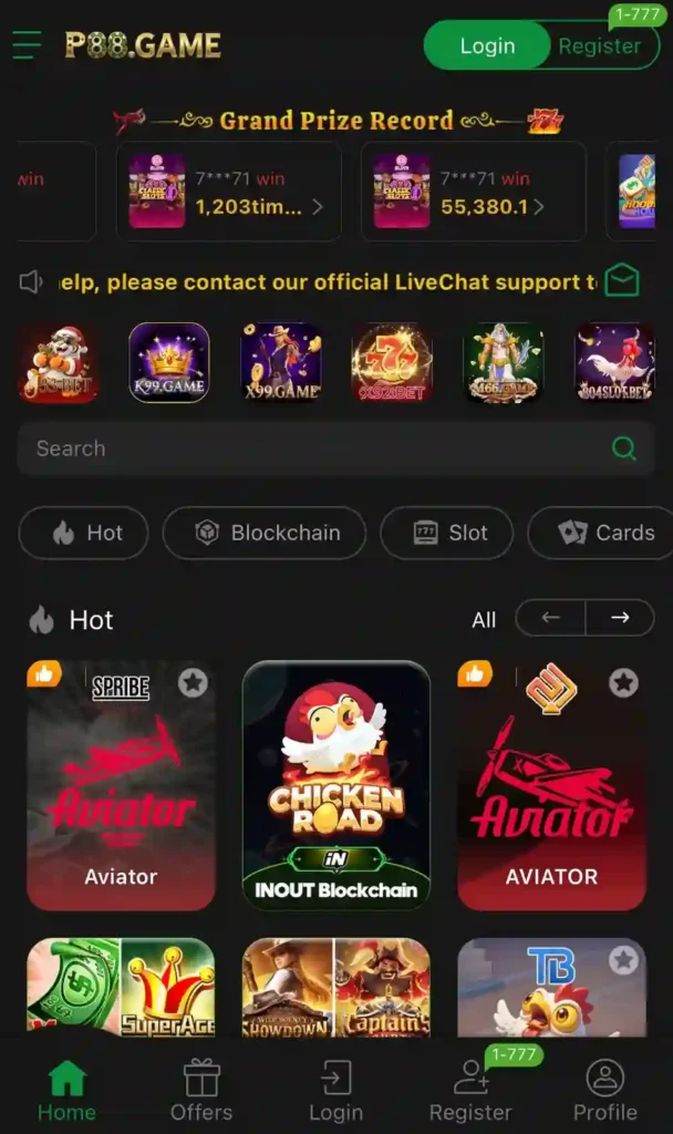 P88 game APK Download for free for Android