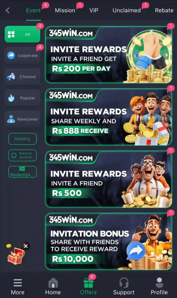 345 Win game APK download free for android in Pakistan